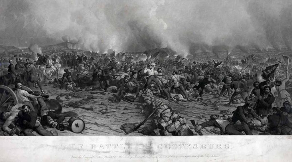 Die Schlacht von Gettysburg. P.F. Rothermel, 1870