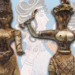 Minoan female figures and fresco